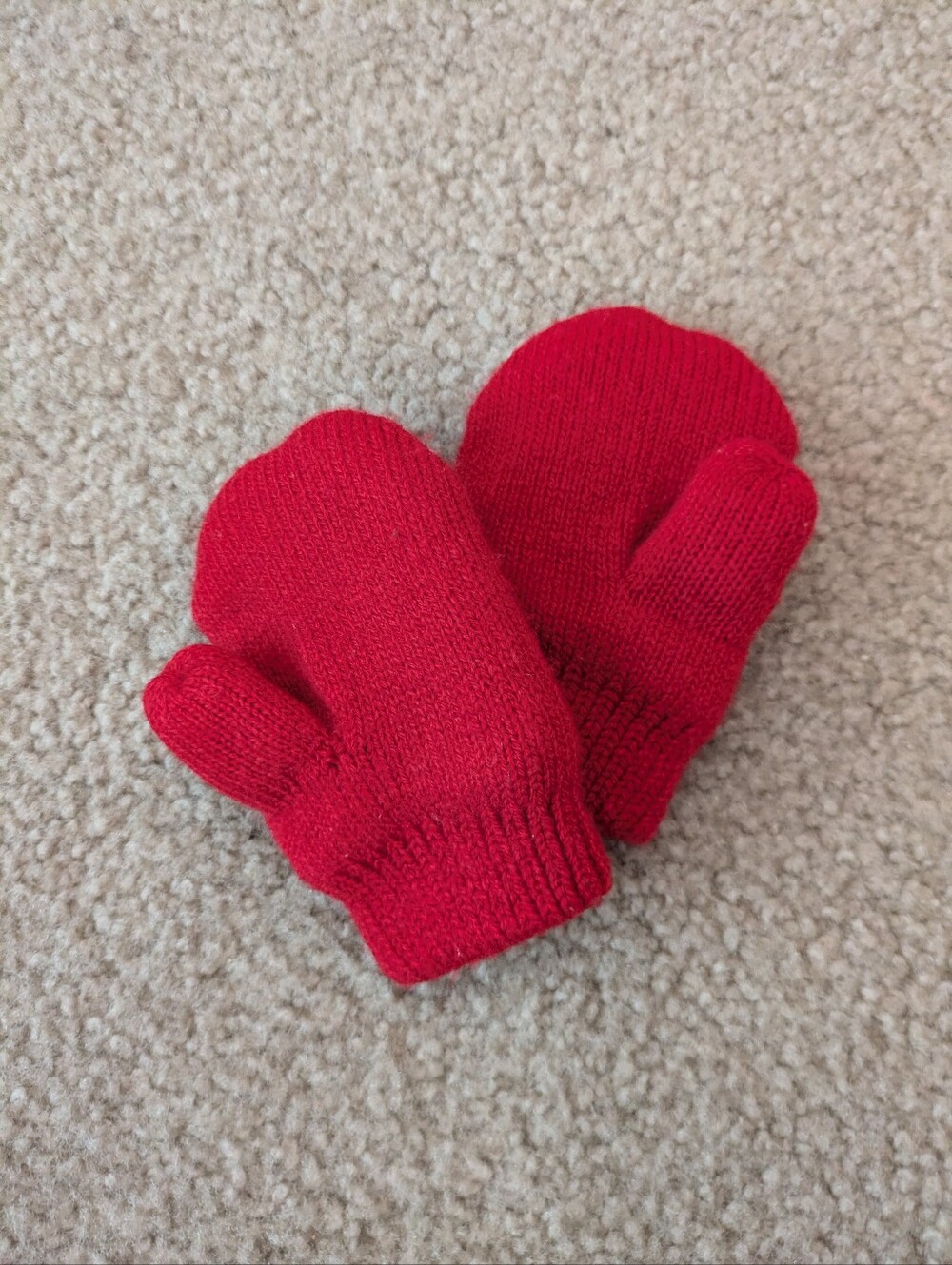 Primary Mittens in Cherry Red